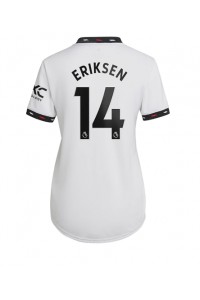 Fotbalové Dres Manchester United Christian Eriksen #14 Dámské Venkovní Oblečení 2022-23 Krátký Rukáv